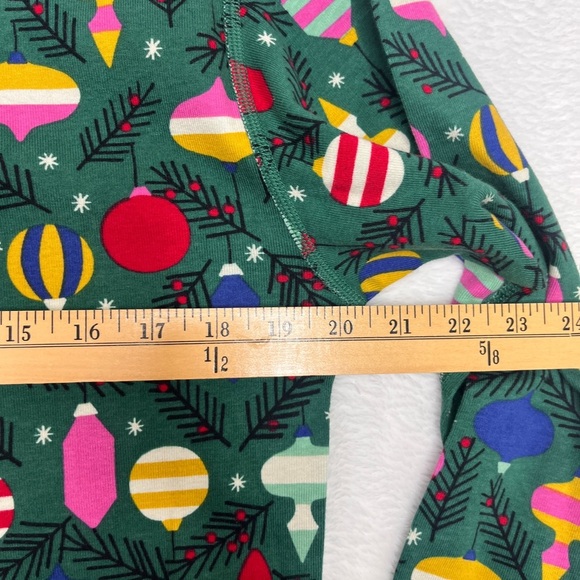 Hanna Andersson Sz L Christmas Ornament Pajama Long Sleeve Top Organic Cotton - Picture 6 of 9